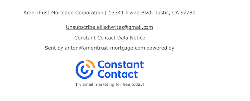 Basic email footer example constant contact