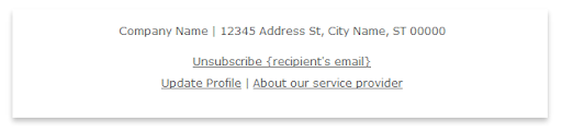 Basic email footer example