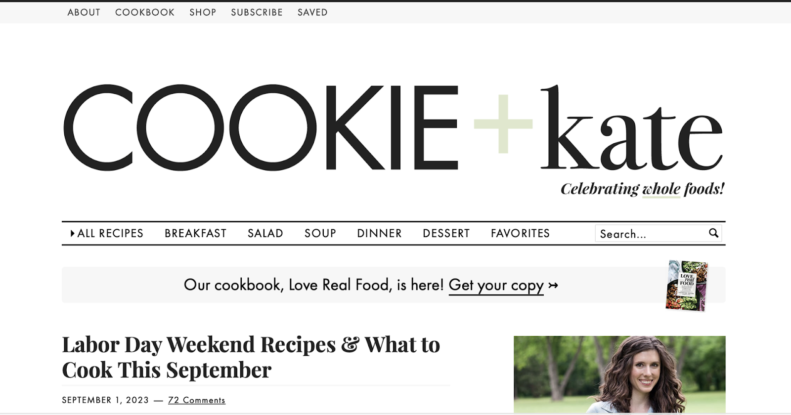 COOKIE + kate includes a food blog. 