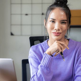 business owner at desk