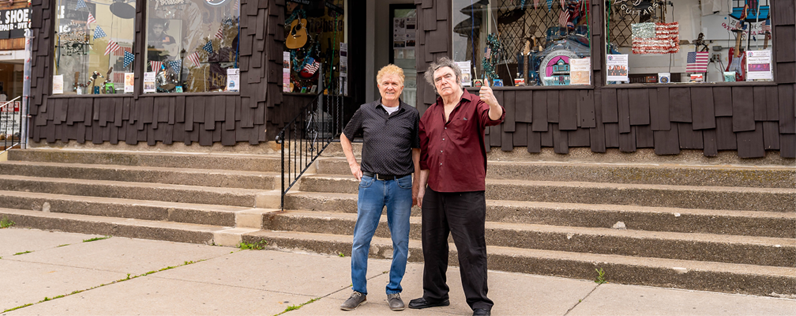 House of Guitars Blog header Bruce and Armand Schaubroeck of House of Guitars in Rochester, NY