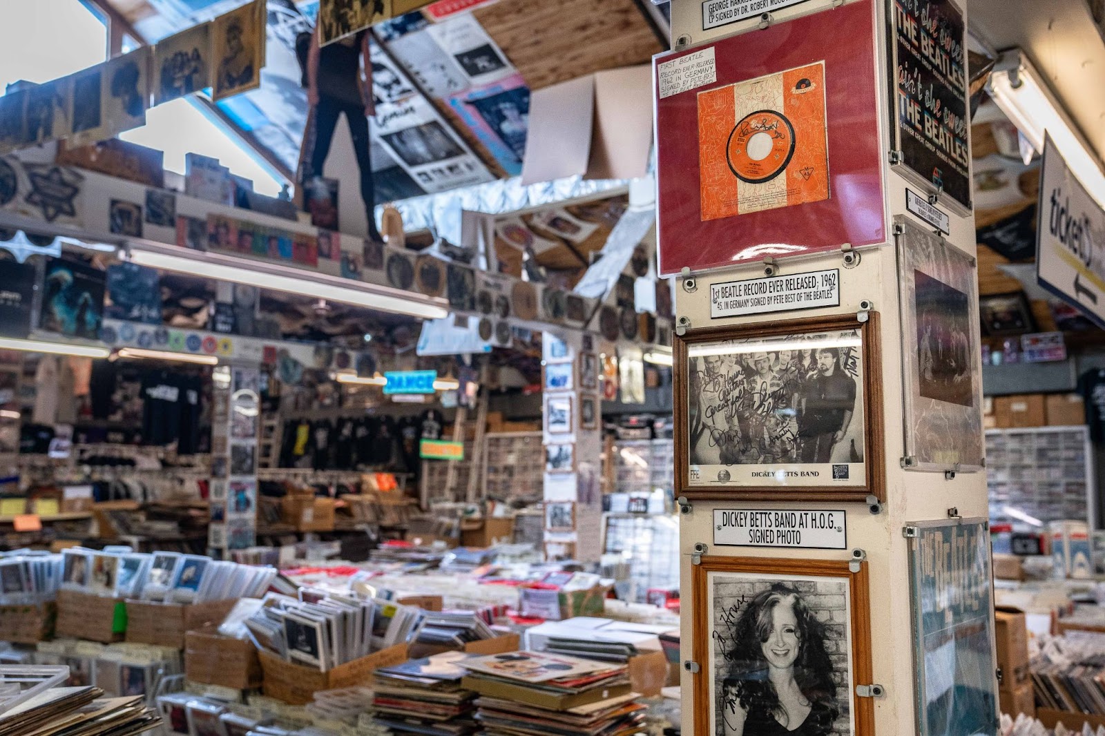 Interior of House of Guitars in Rochester, NY