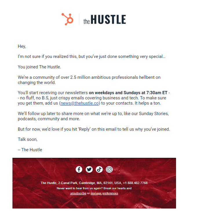 The Hustle newsletter