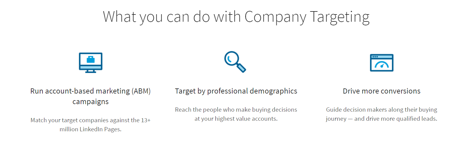 LinkedIn company targeting graphic 