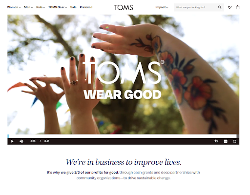 Toms cause marketing campaign