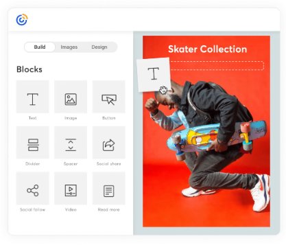 Constant Contact's drag-and-drop email builder