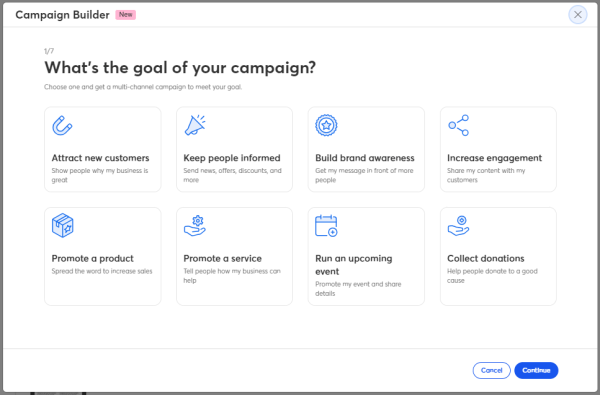 What is the goal of your campaign view in Campaign Builder tool