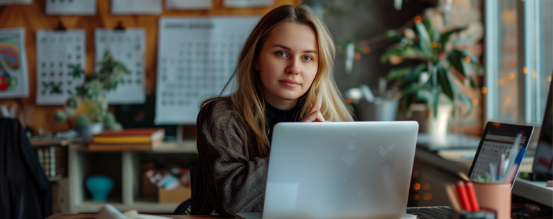Email reminders Blog header Women working on laptop