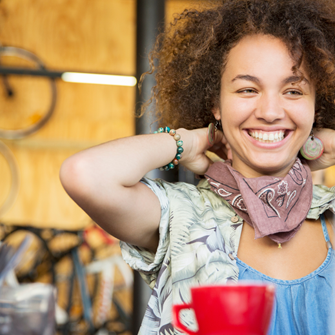 shop owner on laptop