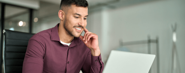 Male professional on laptop
