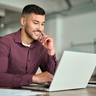 Male professional on laptop