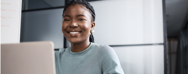 Professional on laptop