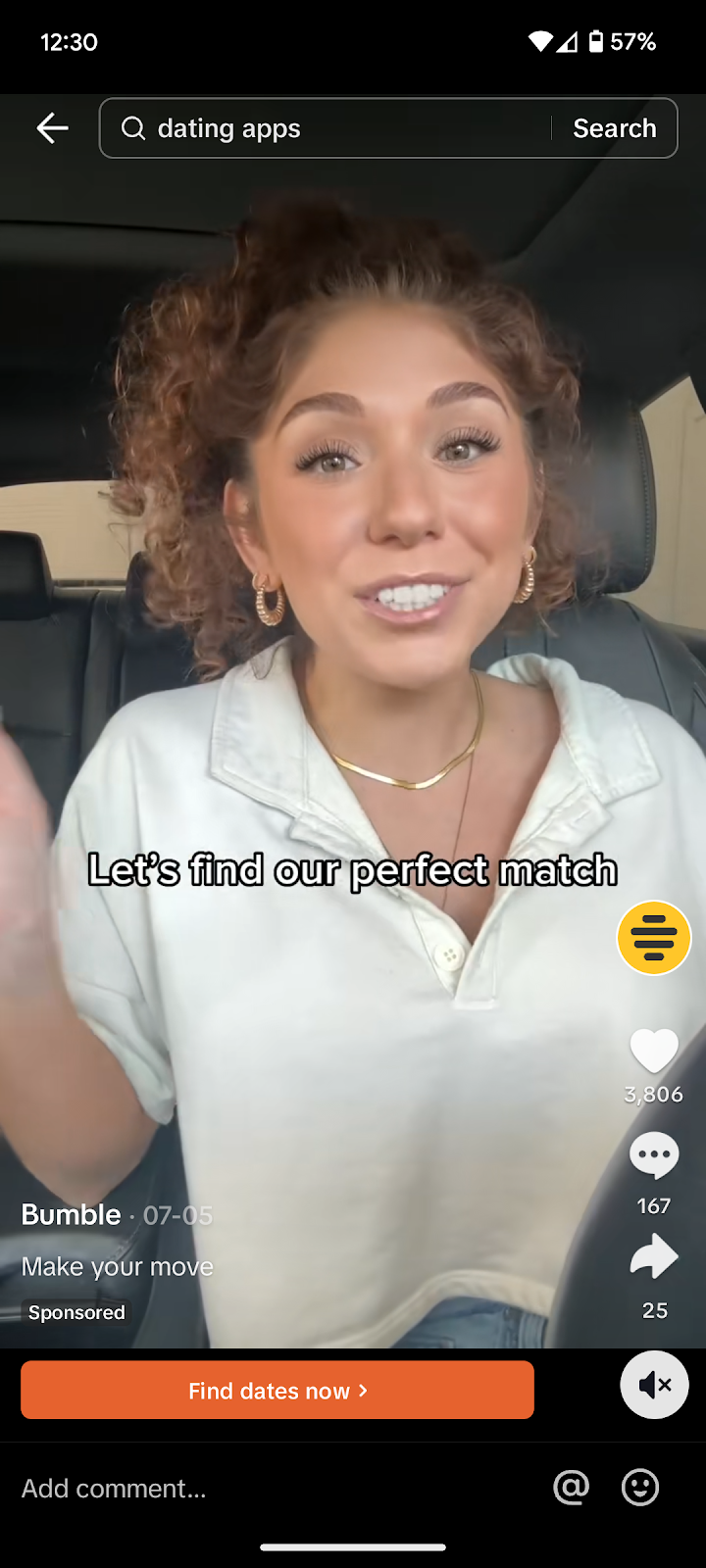 This social media campaign example is a TikTok ad with users speaking to followers