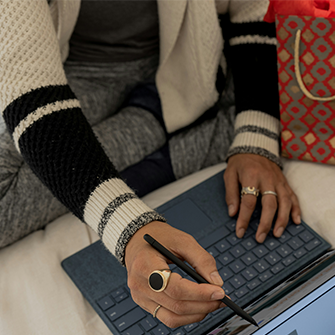 Woman online shopping on Cyber Monday