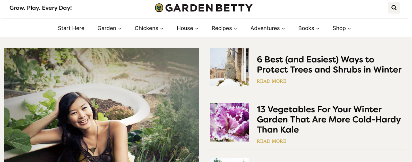 Garden Betty blog home