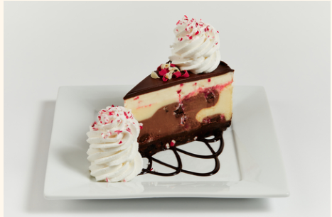 Restaurant Holiday Promotion ideas, like this peppermint cheesecake from The Cheesecake Factory, bring in customers and delight them for the holidays.