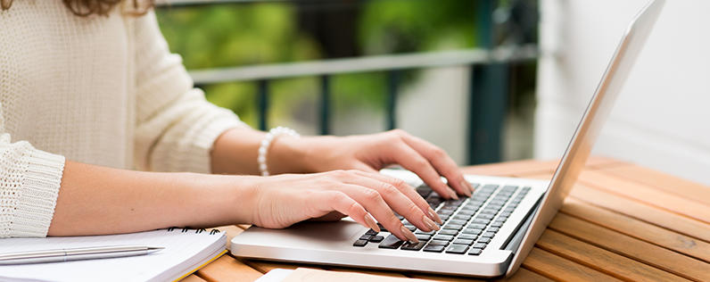 Guest blogging Blog header Person working on guest blogging