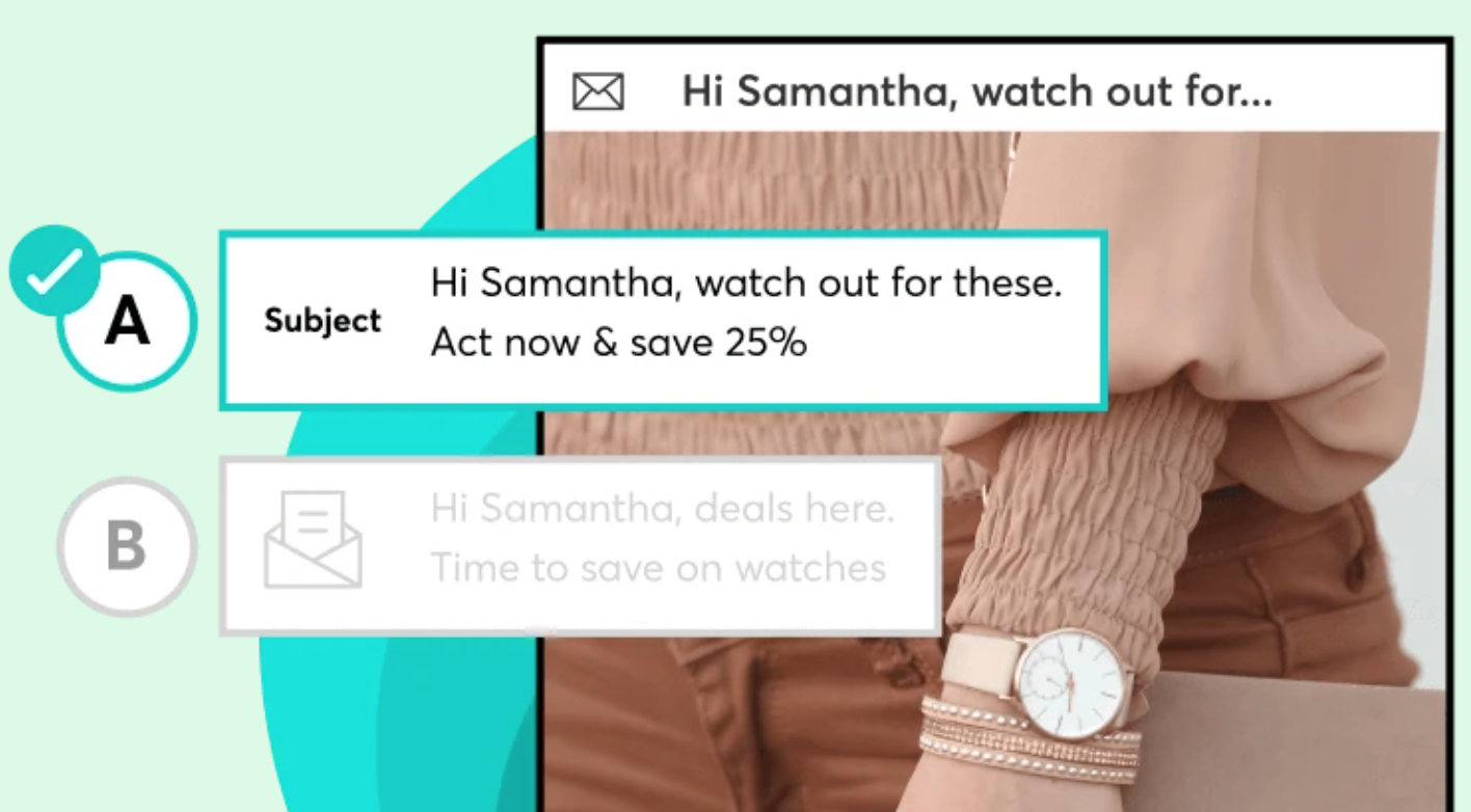 A/B subject line testing feature available in Constant Contact