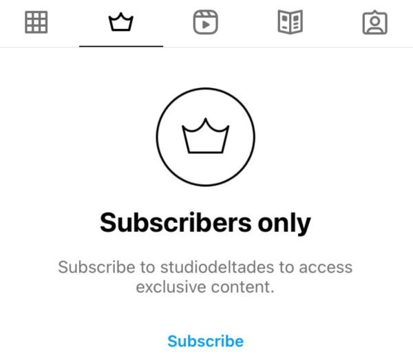 Instagram subscriber only feature. 