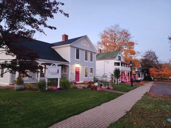 The Flour Girl Bakery & Cafe sits on Main Street, where customers can buy treats to go from the bakery or enjoy live music and events at the cafe.