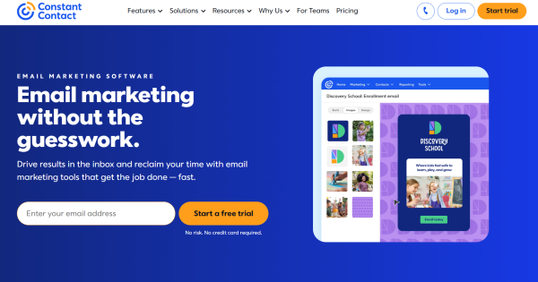 Constant Contact brings email templates, social media marketing, and automated workflows together in one platform. 