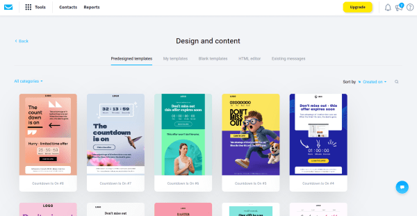 An image showing various pre-made newsletter templates from GetResponse's platform.