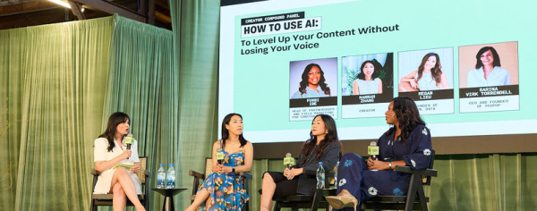 A panel at the Create & Cultivate Festival featuring Constant Contact's own Funbi Ibe.