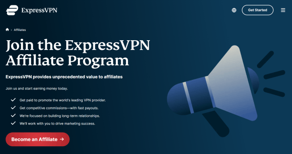 ExpressVPN showcases its program and application process. 