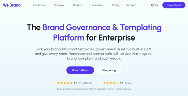 We Brand's brand governance and templating platform for enterprise businesses.